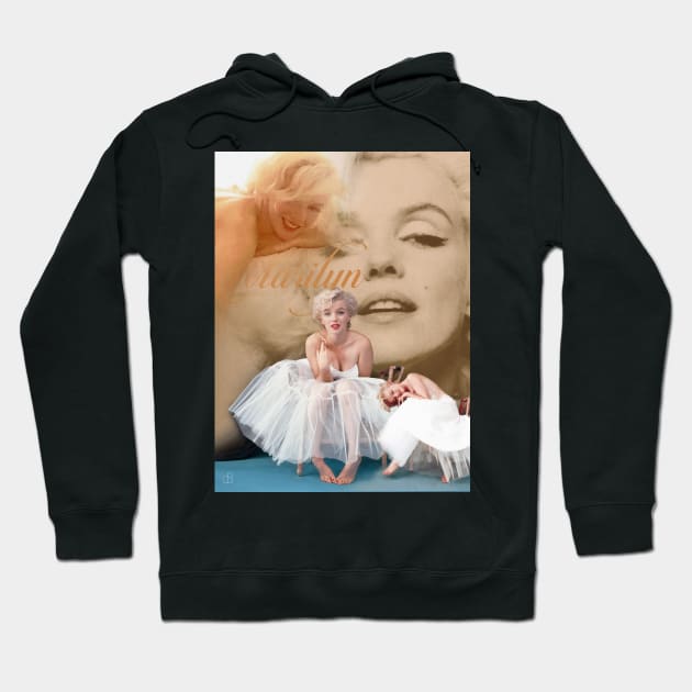 Marilyn Collage Portrait Hoodie by Dez53